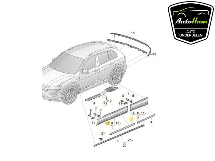 Sierstrip Volkswagen Tiguan Allspace