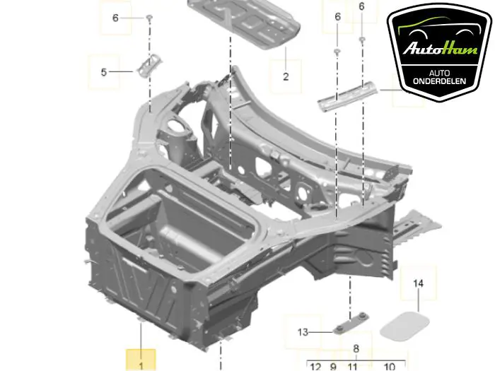Carrosserie Hoek links-voor Porsche 911
