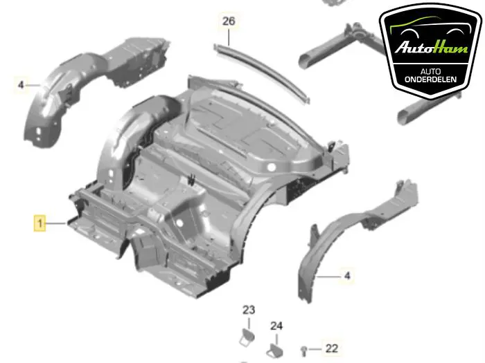 Achterkant (compleet) Porsche 911